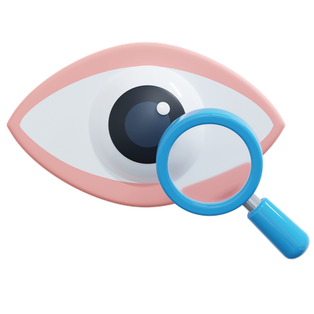 Eye Care Inspection  3D Icon