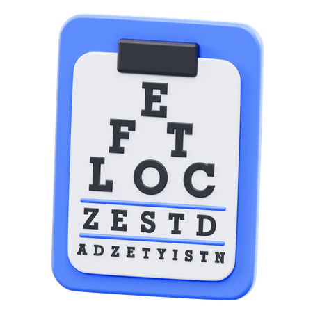視力検査表  3D Icon
