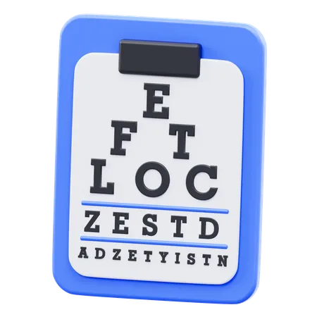Eye Chart  3D Icon