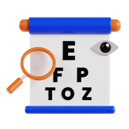 Eye Chart  3D Icon