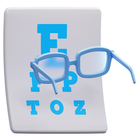 Eye Chart  3D Icon