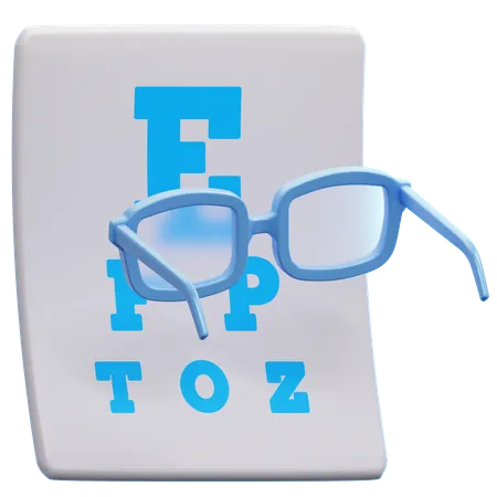 Eye Chart  3D Icon