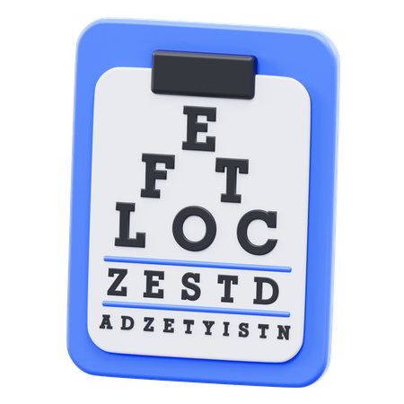 Eye Chart  3D Icon