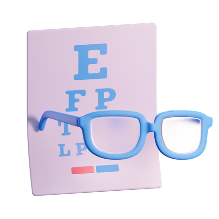 Eye Chart  3D Icon