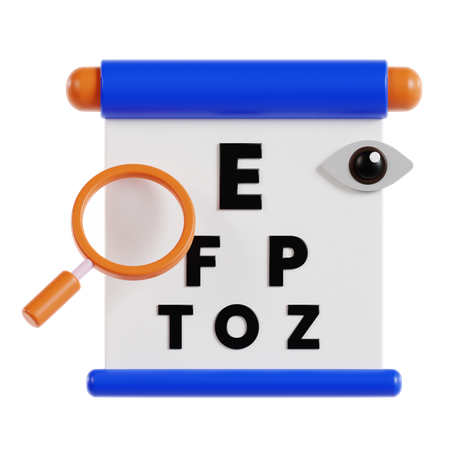 Eye Chart  3D Icon
