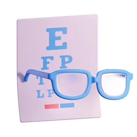 Eye Chart  3D Icon