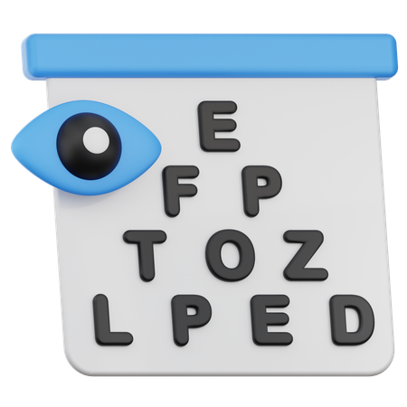 眼科検診  3D Icon