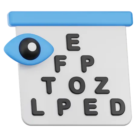 眼科検診  3D Icon