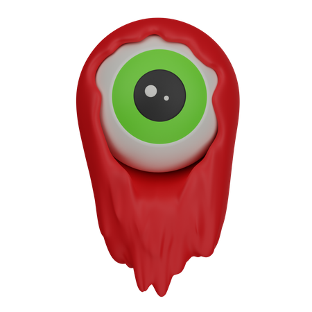 Eye in blood 3D Icon