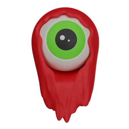 Eye in blood 3D Icon