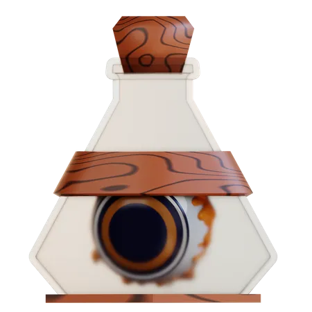 3 D Illustration Of An Eye In A Bottle 3D Icon