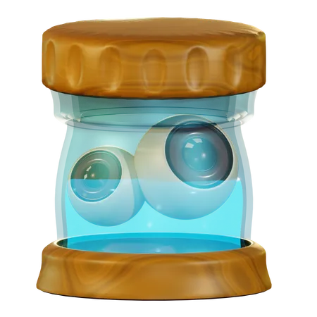 Eye Inside Jar  3D Icon