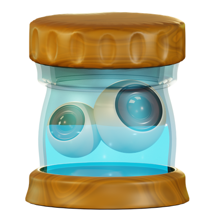 Eye Inside Jar  3D Icon