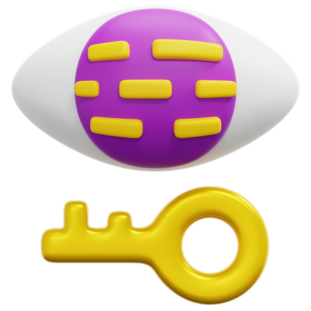 Eye Key  3D Icon
