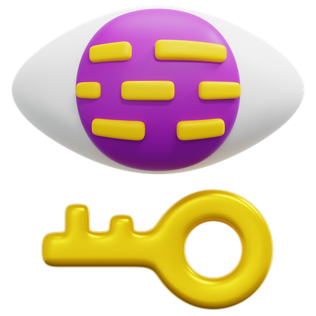 Eye Key  3D Icon