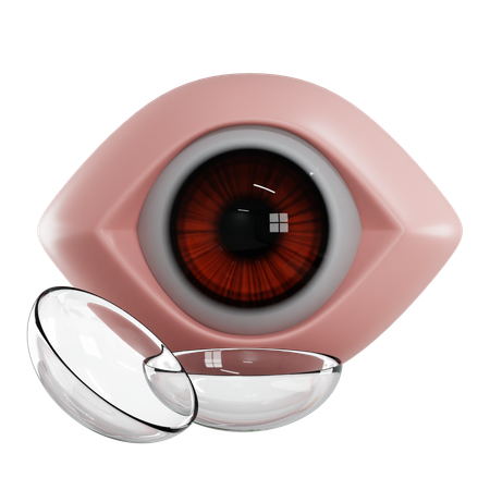 Eye Lens  3D Icon