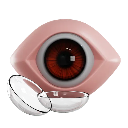 Eye Lens  3D Icon