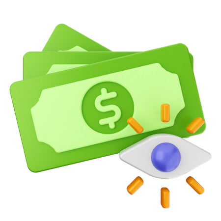 Eye Money  3D Icon