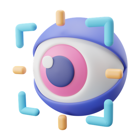 Eye Movement 3D Illustration