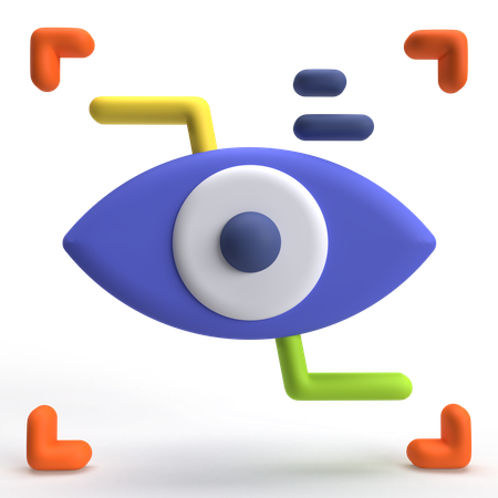 Eye Recognition  3D Icon