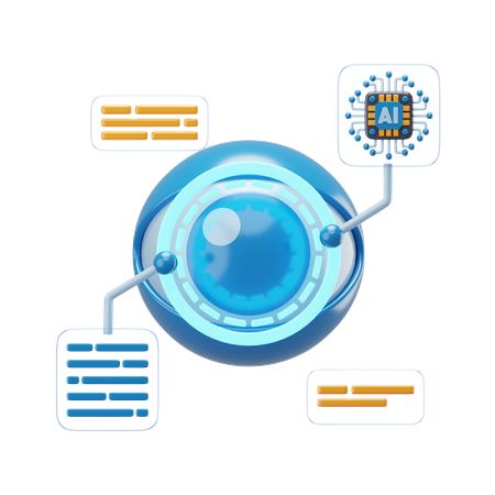 Eye Recognition  3D Icon