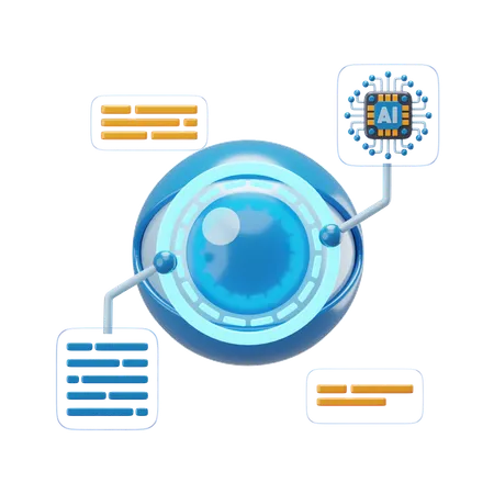 Eye Recognition  3D Icon