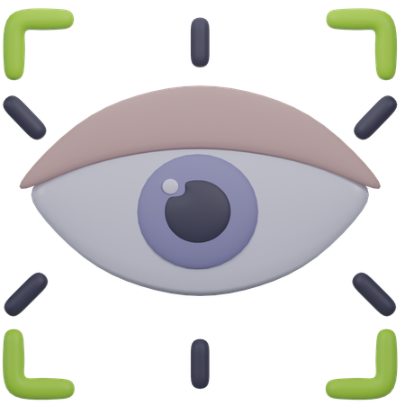 Eye Recognition  3D Icon