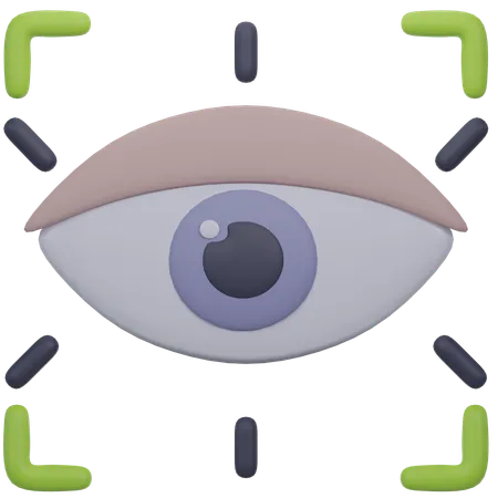 Eye Recognition  3D Icon
