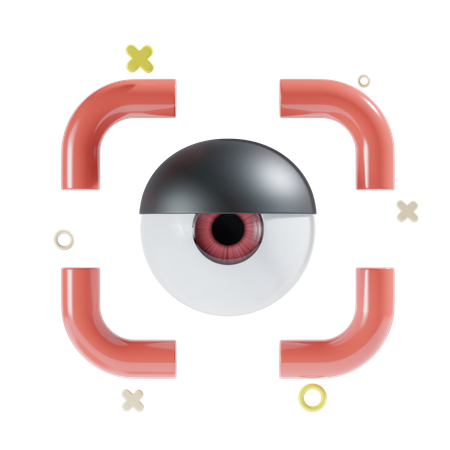 Eye Scan  3D Icon