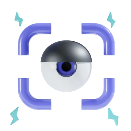 Eye Scan 3 D Icon 3D Icon
