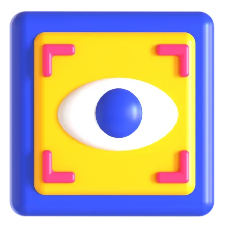 目のスキャン  3D Icon