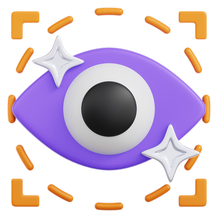 Eye Scan  3D Icon