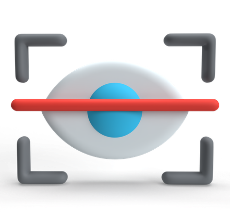 Eye Scan  3D Icon