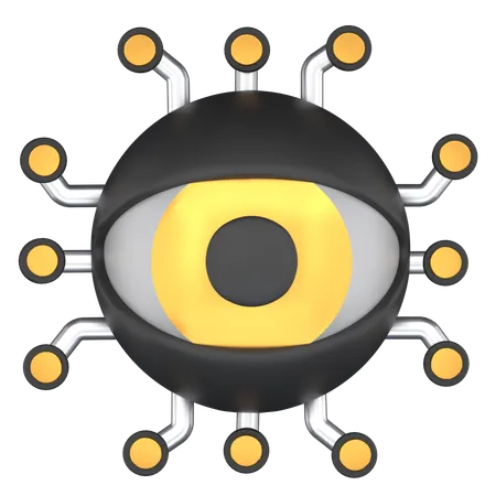 Eye Scan  3D Icon