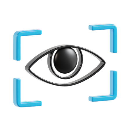 Eye Scan  3D Icon