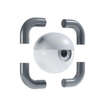 Eye Scan  3D Icon