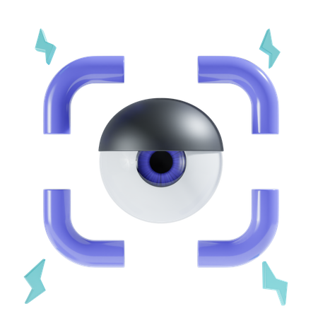 Eye Scan  3D Icon