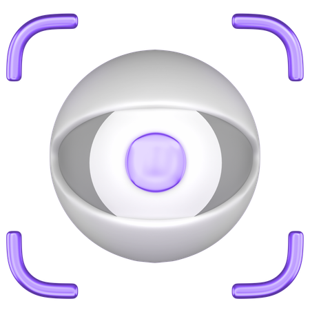 Eye Scan  3D Icon