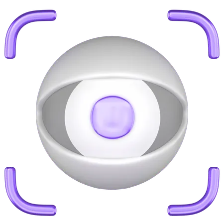 Eye Scan  3D Icon
