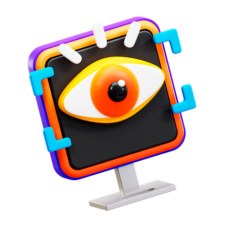 Eye Scan  3D Icon