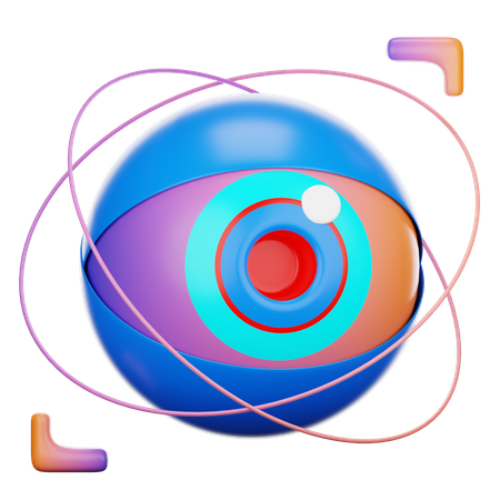 Eye Scan  3D Icon