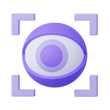 Eye Scan  3D Icon