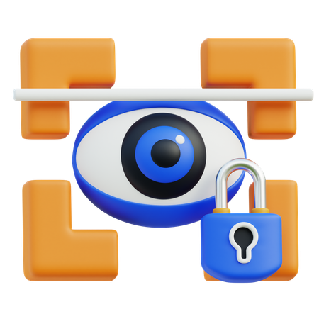 Eye Scan  3D Icon