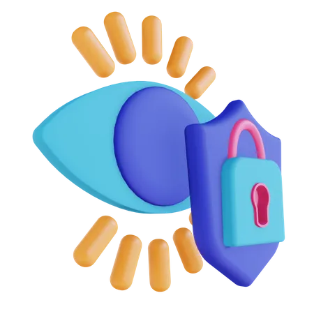 Eye scan security  3D Illustration