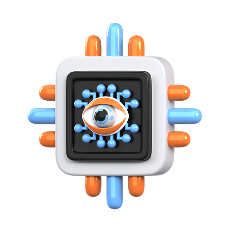 Eye scanner  3D Icon