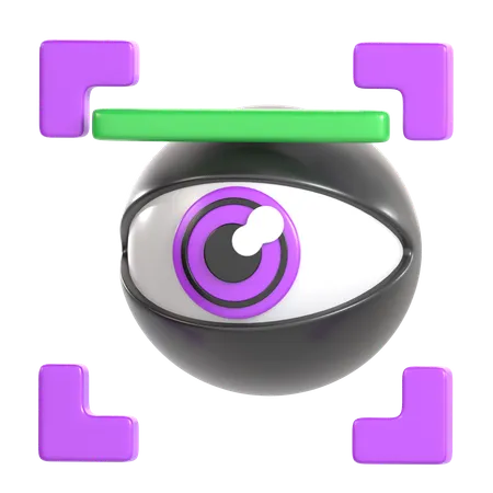 Eye Scanner 3 D Fintech Icon 3D Icon