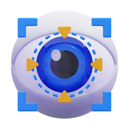 眼球スキャナー  3D Icon