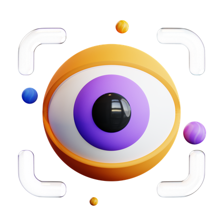 Eye scanner 3D Icon
