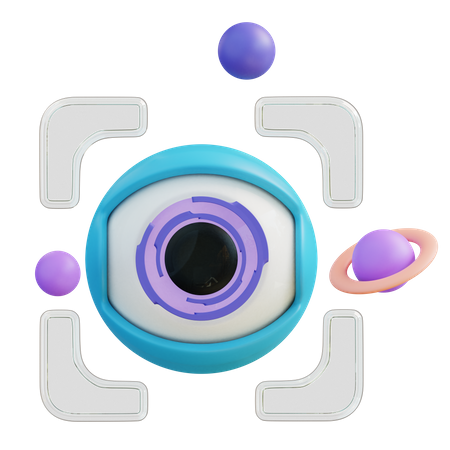 Eye Scanner  3D Icon