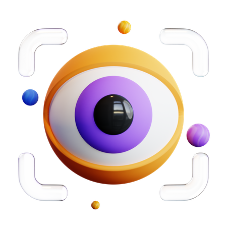 Eye scanner  3D Icon